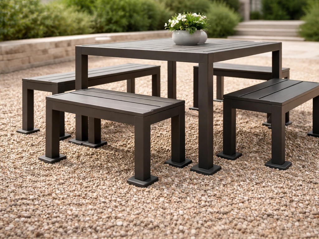 best furniture for pea gravel patio